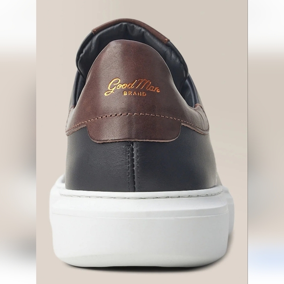 NIB GOODMAN BRAND LEGEND LONDON SNEAKER Men's ONLY SIZE 10 Black / Dark Vachetta - Picture 4 of 15